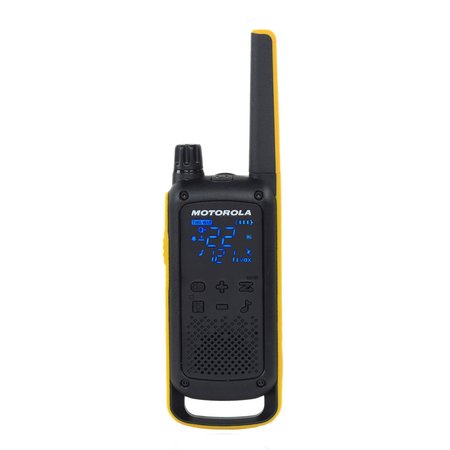 MOTOROLA SOLUTIONS Two-Way Radio Black W/Yellow Rechargeable Two Pack T470